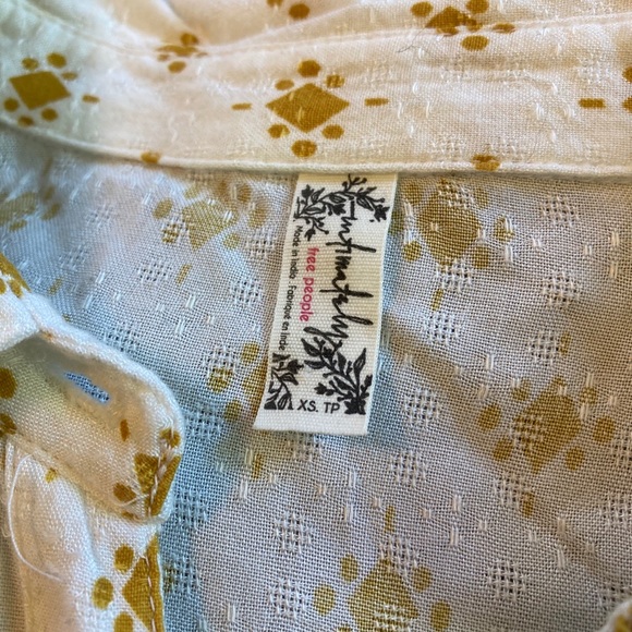 Willow Yellow Print Long Sleeve Bodysuit - Size XS - Picture 5 of 14